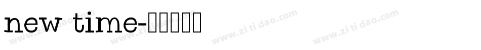 new time字体转换